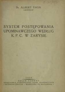System postępowania upominawczego według kpc w zarysie