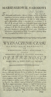 [Porządek Obrządku w Dniu 3. Maja Roku 1792]