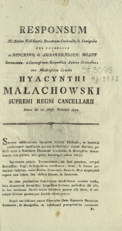 Responsum Ad Petita Nobilitatis Ducatuum Curlandiae & Semigaliae