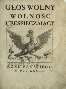 Głos Wolny Wolność Ubespieczaiący