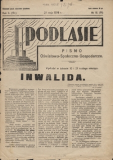 Podlasie : pismo oświatowo-społeczno-gospodarcze R. 2 (7) nr 16 (91)