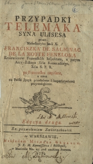 Przypadki Telemaka Syna Ulisesa