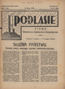 Podlasie : pismo społeczno-gospodarczo-oświatowe R. 5 (10) nr 51 (126)