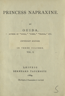 Princess Napraxine : in three volumes. Vol. 1