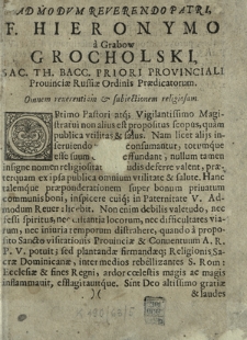 Rvssia Florida Rosis Et Liliis : Hoc est Sanguine, Prædicatione, Religione, & Vita Antea FF. Ordinis Prædicatorvm Peregrinatione inchoata, Nvnc Concentvvm In Rvssia Stabilitate fundata. [Pars 1, 2]