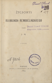 Życiorys Rajmunda Rembielińskiego