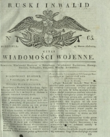 Ruski Inwalid czyli wiadomości wojenne. 1818, nr 65 (17 marca)