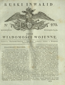 Ruski Inwalid czyli wiadomości wojenne. 1817, nr 270 (18 listopada)