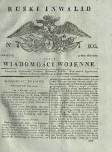 Ruski Inwalid czyli wiadomości wojenne. 1818, nr 105 (9 maja)