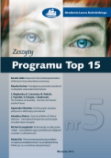 Zeszyty Programu Top 15 / Wyższa Szkoła Przedsiębiorczości i Zarządzania im. Leona Koźmińskiego w Warszawie. - Z. 5
