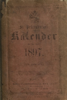 St. Petersburger Kalender auf das Jahr 1897