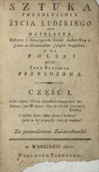 Sztuka Przedłużenia Życia Ludzkiego