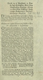 Działo się w Warszawie w Zamku Jego Królewskiey Mości Dnia Dwudziestego Drugiego Miesiąca Maia Roku Pańskiego Tysiącznego Siedemstenego Dziewięćdziesiatego Drugiego