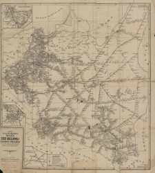 Najnowsza mapa sieci kolejowej państwa polskiego z oznaczeniem wszystkich stacji i przystanków oraz podaniem odległości taryfowych pomiędzy stacjami węzłowymi