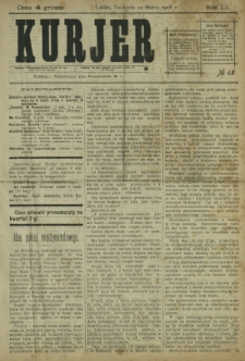 Kurjer / redaktor i wydawca Stanisław Korczak. - R. 3, nr 69 (22 marca 1908)