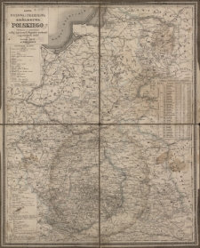 Karta pocztowa i przemysłowa Królestwa Polskiego : ułożona i rysowana według najnowszych rapportów urzędowych i najpewniejszych źródeł przez Jerzego Egloffa