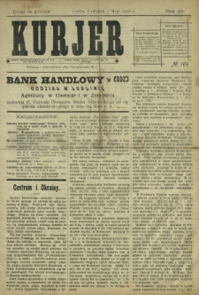 Kurjer / redaktor i wydawca Stanisław Korczak. - R. 3, nr 104 (7 maja 1908)