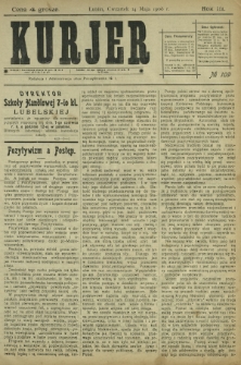 Kurjer / redaktor i wydawca Stanisław Korczak. - R. 3, nr 109 (14 maja 1908)