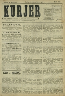 Kurjer / redaktor i wydawca Stanisław Korczak. - R. 3, nr 170 (29 lipca 1908)