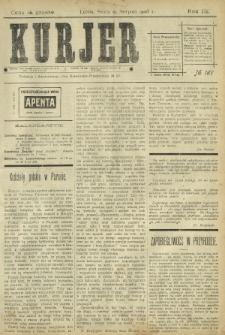 Kurjer / redaktor i wydawca Stanisław Korczak. - R. 3, nr 187 (19 sierpnia 1908)