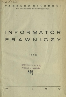 Informator prawniczy. 1