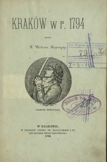 Krak&oacute;w w 1794 r.