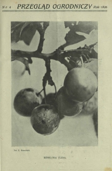 Przegląd Ogrodniczy : organ Małopolskiego Tow. Ogrodniczego we Lwowie R. 9, Nr 4 (1926)