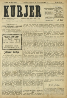 Kurjer / redaktor i wydawca Stanisław Korczak. - R. 3, nr 205 (10 września 1908)