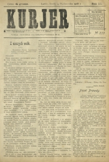 Kurjer / redaktor i wydawca Stanisław Korczak. - R. 3, nr 235 (14 października 1908)
