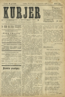Kurjer / redaktor i wydawca Stanisław Korczak. - R. 3, nr 245 (27 października 1908)