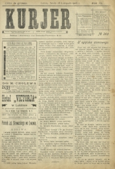 Kurjer / redaktor i wydawca Stanisław Korczak. - R. 3, nr 265 (18 listopada 1908)