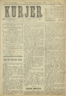 Kurjer / redaktor i wydawca Stanisław Korczak. - R. 3, nr 267 (20 listopada 1908)