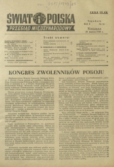 Świat i Polska : przegląd międzynarodowy R. 1, Nr 11 (20 marz. 1949)