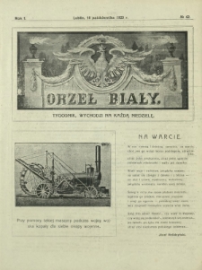 Orzeł Biały : tygodnik, wychodzi na każdą niedzielę. - R. 1, nr 42 (18 października 1925)