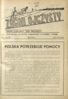 Zagon Ojczysty : organ Lubelskiej Izby Rolniczej poświęcony sprawom organizacji produkcji rolnej R. 3, Nr 5 (maj 1946)