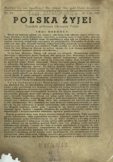 Polska Żyje : tygodnik polityczny Obrońc&oacute;w Polski Nr 64 (20 sierpnia 1940)