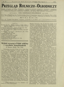 Przegląd Rolniczo-Ogrodniczy: dodatek miesięczny poświęcony sadownictwu, warzywnictwu polowemu, nasiennictwu kwiaciarstwu ogrodniczemu, gruntowemu, przetwórstwu płodów ogrodniczych i gałęziom ubocznym [...]. R. 5 nr 11