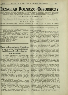 Przegląd Rolniczo-Ogrodniczy: dodatek miesięczny poświęcony sadownictwu, warzywnictwu polowemu, nasiennictwu, kwiaciarstwu ogrodniczemu, gruntowemu, przetwórstwu płodów ogrodniczych i gałęziom ubocznym [...]. R. 6 nr 10