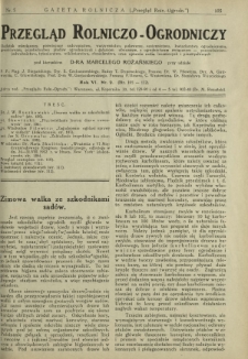 Przegląd Rolniczo-Ogrodniczy: dodatek miesięczny poświęcony sadownictwu, warzywnictwu polowemu, nasiennictwu, kwiaciarstwu ogrodniczemu, gruntowemu, przetwórstwu płodów ogrodniczych i gałęziom ubocznym [...]. R. 7 nr 2