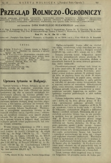 Przegląd Rolniczo-Ogrodniczy: dodatek miesięczny poświęcony sadownictwu, warzywnictwu polowemu, nasiennictwu, kwiaciarstwu ogrodniczemu, gruntowemu, przetwórstwu płodów ogrodniczych i gałęziom ubocznym [...]. R. 7 nr 9