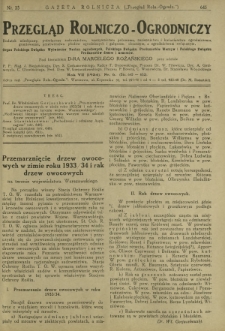 Przegląd Rolniczo-Ogrodniczy: dodatek miesięczny poświęcony sadownictwu, warzywnictwu polowemu, nasiennictwu, kwiaciarstwu ogrodniczemu, gruntowemu, przetwórstwu płodów ogrodniczych i gałęziom ubocznym [...]. R. 8 nr 6