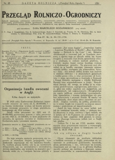 Przegląd Rolniczo-Ogrodniczy: dodatek miesięczny poświęcony sadownictwu, warzywnictwu polowemu, nasiennictwu, kwiaciarstwu ogrodniczemu, gruntowemu, przetwórstwu płodów ogrodniczych i gałęziom ubocznym, z ogrodnictwem związanym - pszczelnictwu, jedwabnictwu, tytuniarstwu, wikliniarstwu, chmielarstwu oraz uprawie roślin leczniczych i przemysłowych. R. 4, nr 11