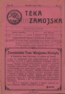 Teka Zamojska R. 3, nr 2 luty (1920)