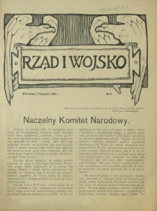 Rząd i Wojsko R. 1, Nr 3 (1 listopada 1916)