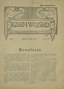 Rząd i Wojsko R. 4, Nr 13(44) (30 marca1919)