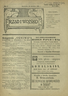 Rząd i Wojsko R. 5, Nr 17(95) (25 kwietnia 1920)