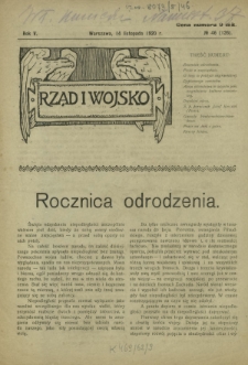 Rząd i Wojsko R. 5, Nr 46(126) (14 listopada 1920)