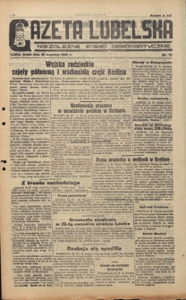 Gazeta Lubelska : niezależne pismo demokratyczne. 1945, nr 70 (25 kwietnia)