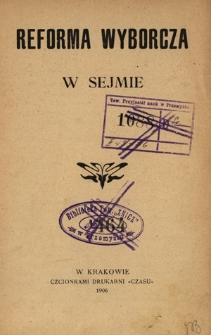 Reforma wyborcza w Sejmie