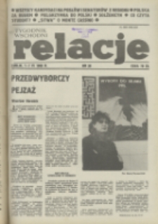 Relacje : tygodnik wschodni. 1989, nr 20 (1-7 czerwiec)